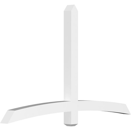 Ekena Millwork Bellingham Architectural Grade PVC Gable Bracket, 72"W x 45"H x 4"D x 4"F, 15/12 Pitch GBP072X45X0404BEL00